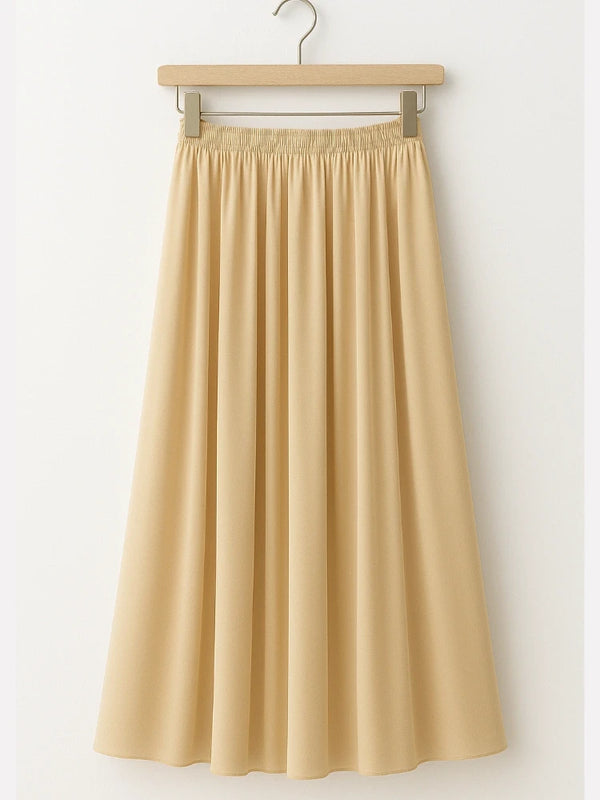 Beige chiffon skirt