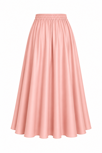 Satin Flowy Maxi Skirt