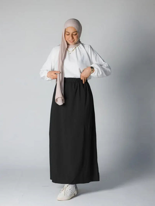 Luxury Full-Length Sack Skirt | تنورة افازيه طويلة للمحجبات