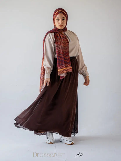Brown Chiffon skirt