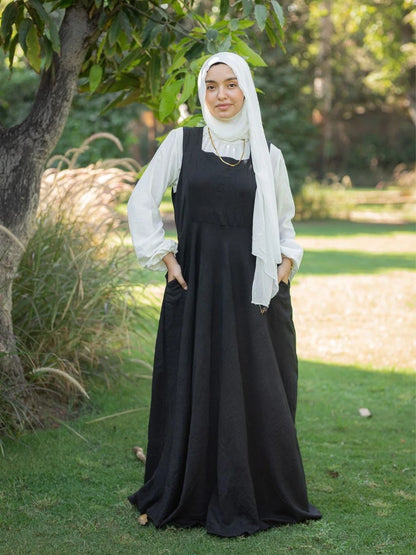 Black square dress