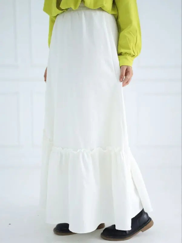 single ruffled tier skirt