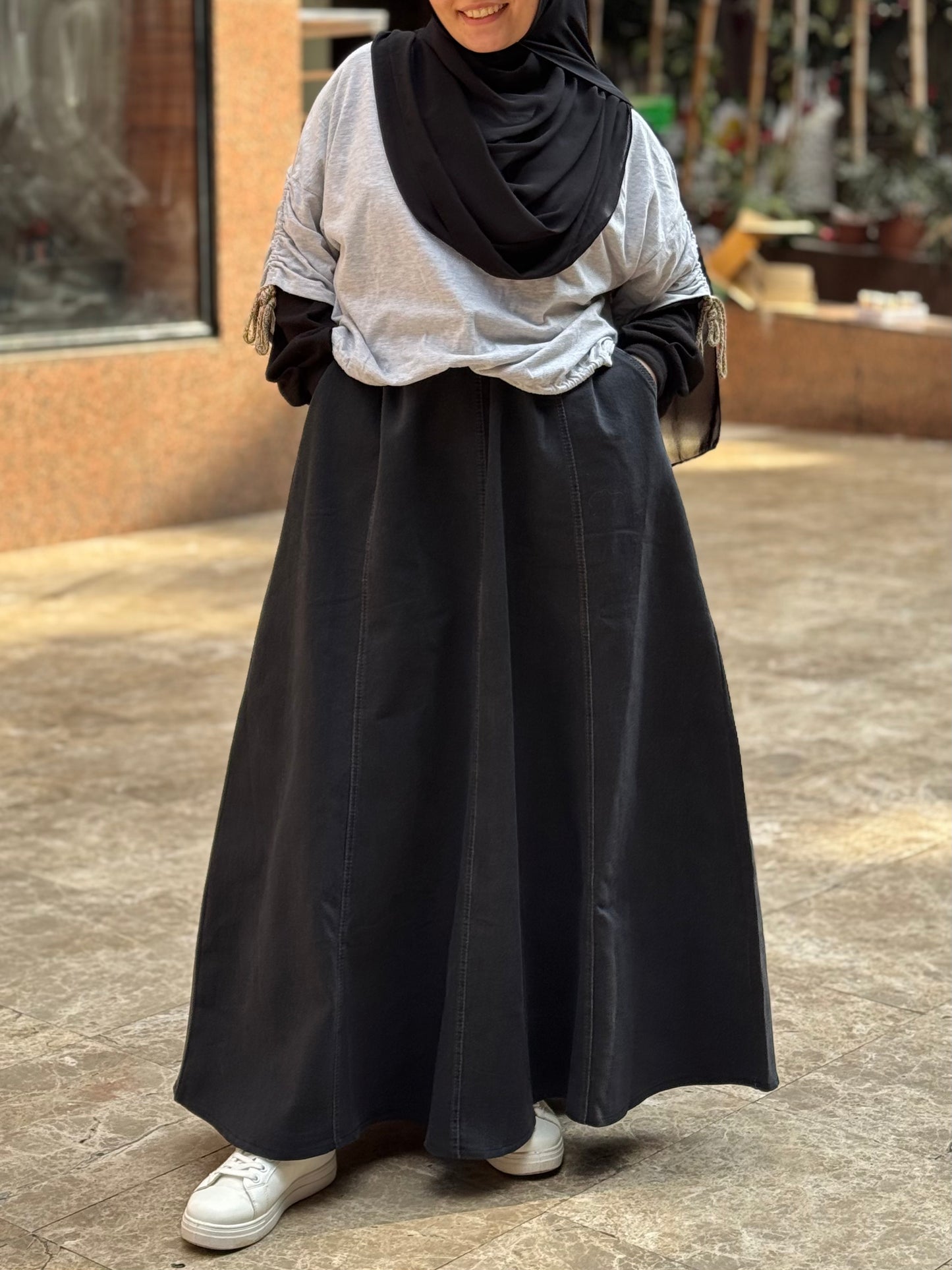 Black Cloche jeans skirt