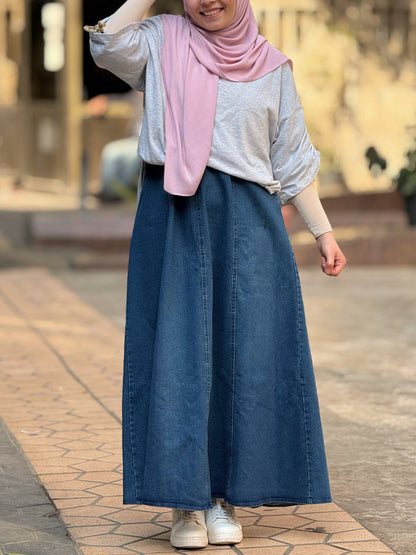Blue Cloche jeans skirt