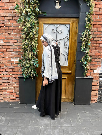 Black square dress