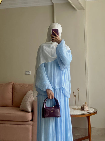 Baby Blue Organza Suit