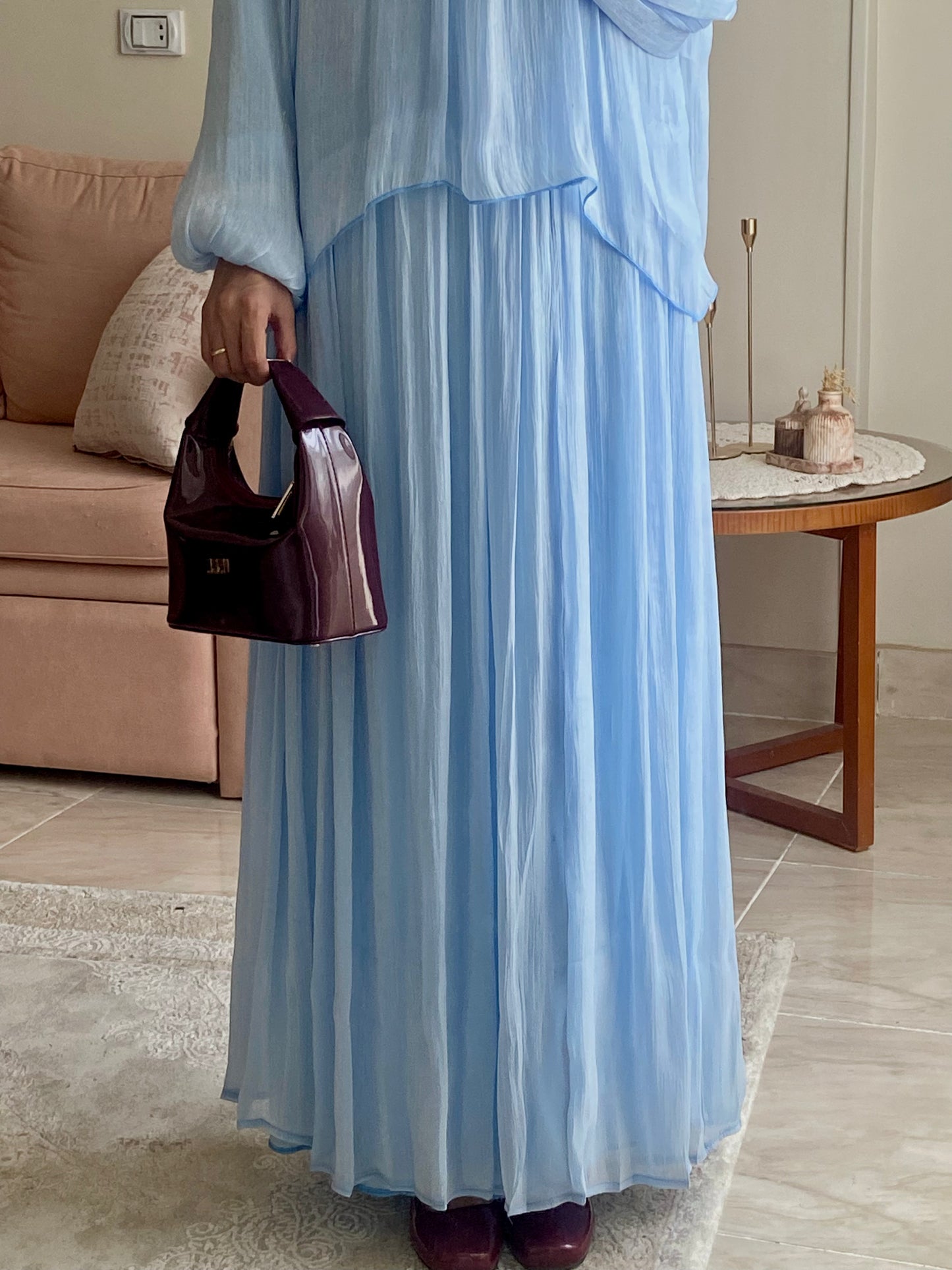 Baby Blue Organza Suit