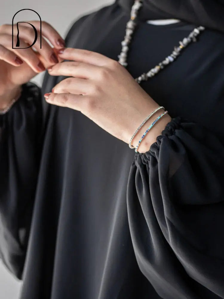 black Chiffon suit