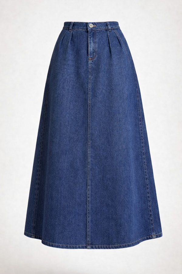 Pleated Blue jeans skirt