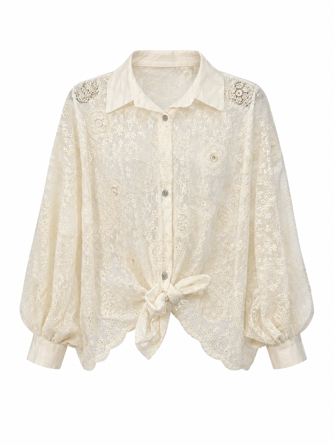 Sheer cream-colored Gobier shirt